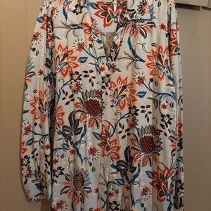 Floral Button-Up Blouse